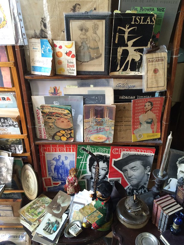 vintage photos in the small shops of havana in cuba